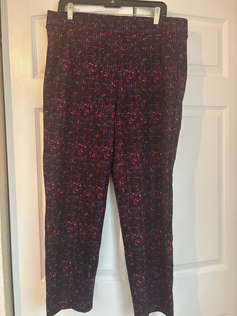 torrid Black Straight Leg Pants with Pink & Blue Speckle
